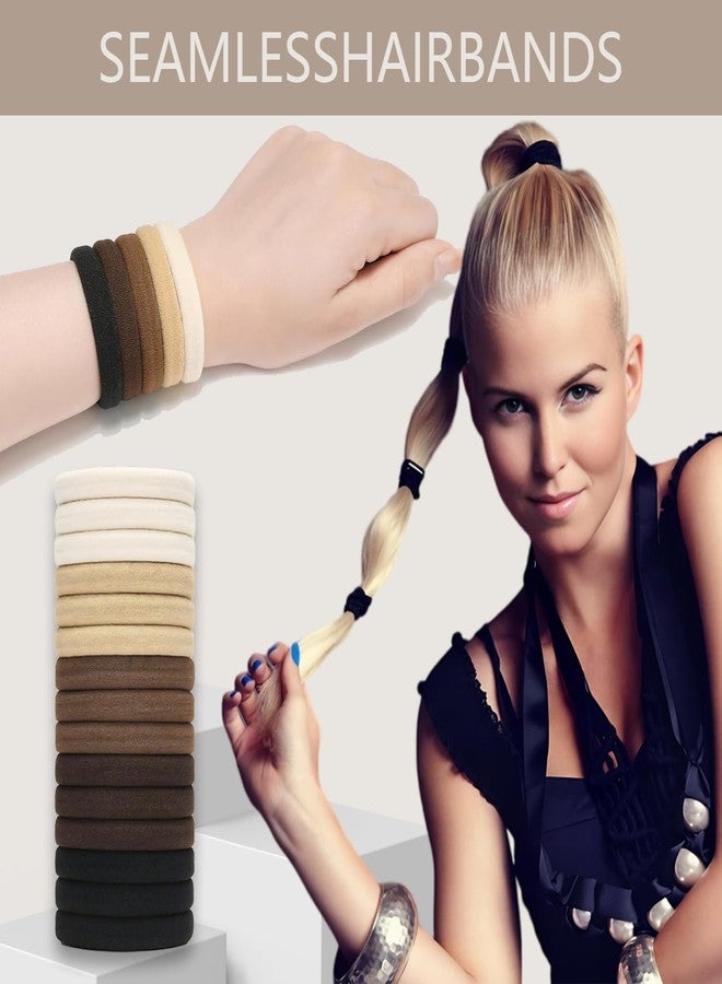 suniya Hair Ties for women 4 popular styles Hair Elastics (15pcs No Damage Hair Ties 50pcs High Elastic Ties 15pcs Ponytail Holders 12 Satin Scrunchies) Pain-free No Crease multiple colors for all hair types - Image 2